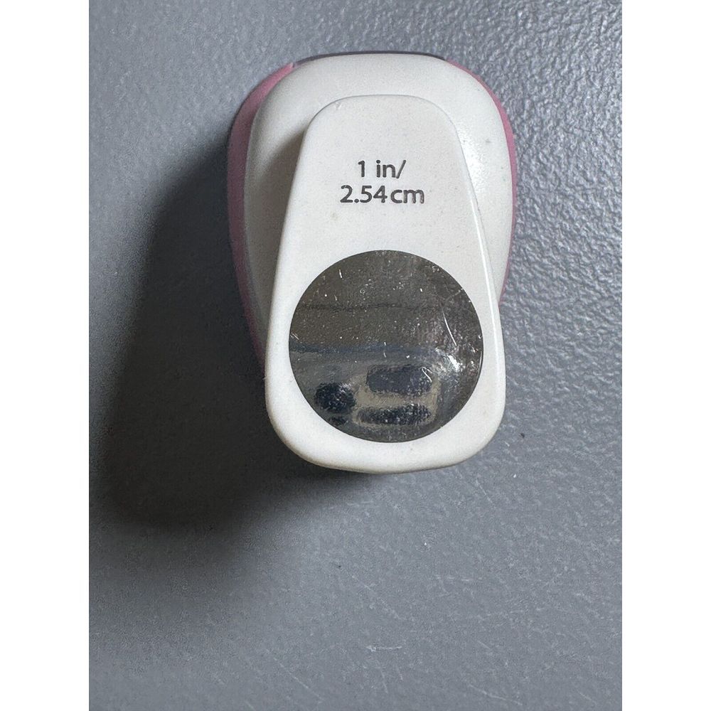 Recollections Miniature Circle Paper Hole Punch 1" 2.54cm Pink White Scrapbook